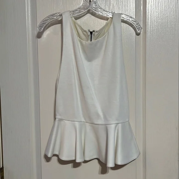 alice and olivia white peplum dress Alice + Olivia Women Moira Color Block White Black Peplum Dress 4 $515 NWOT